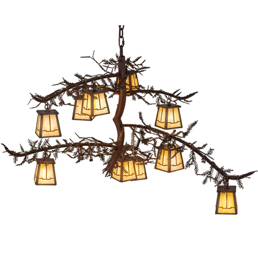 Meyda Tiffany Pine Branch Valley View 10 Light 39" Wide Chandelier