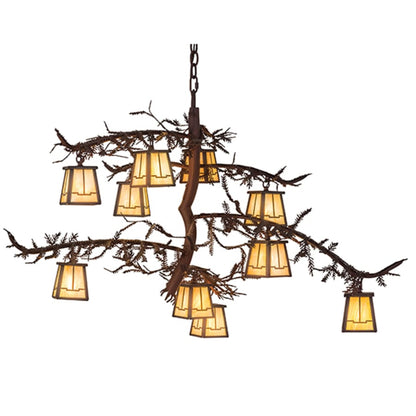 Meyda Tiffany Pine Branch Valley View 10 Light 39" Wide Chandelier