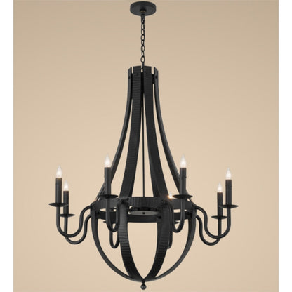 Meyda Tiffany Barrel Stave 8 Light 42" Wide Taper Candle Style Chandelier