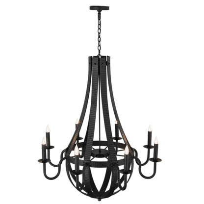 Meyda Tiffany Barrel Stave 8 Light 42" Wide Taper Candle Style Chandelier