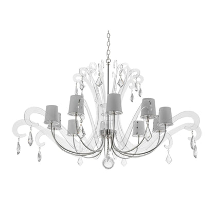 Meyda Tiffany Lienz 10 Light 55" Wide Crystal Chandelier