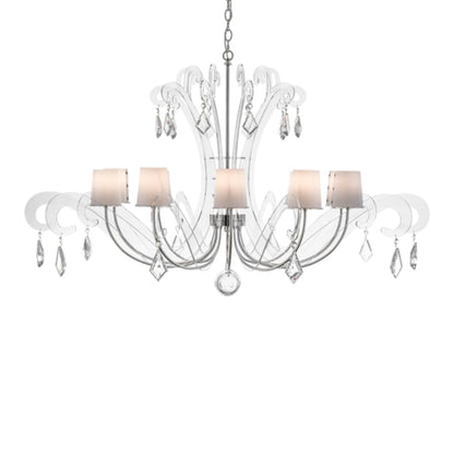 Meyda Tiffany Lienz 10 Light 55" Wide Crystal Chandelier