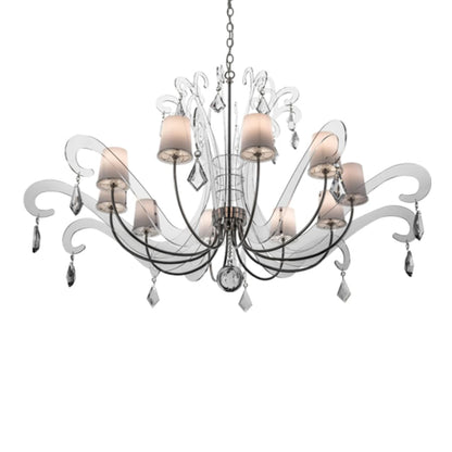 Meyda Tiffany Lienz 10 Light 55" Wide Crystal Chandelier