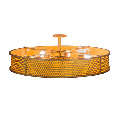 Meyda Tiffany Cilindro Luciano 6 Light 36" Wide Semi-Flush Drum Ceiling Fixture