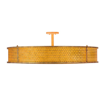 Meyda Tiffany Cilindro Luciano 6 Light 36" Wide Semi-Flush Drum Ceiling Fixture