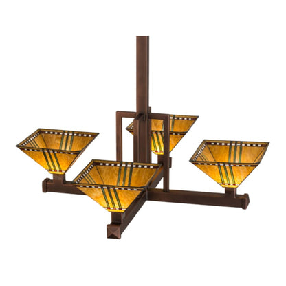 Meyda Tiffany Prairie Corn 4 Light 47" Wide Pendant