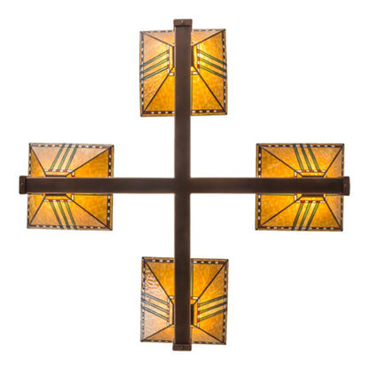 Meyda Tiffany Prairie Corn 4 Light 47" Wide Pendant