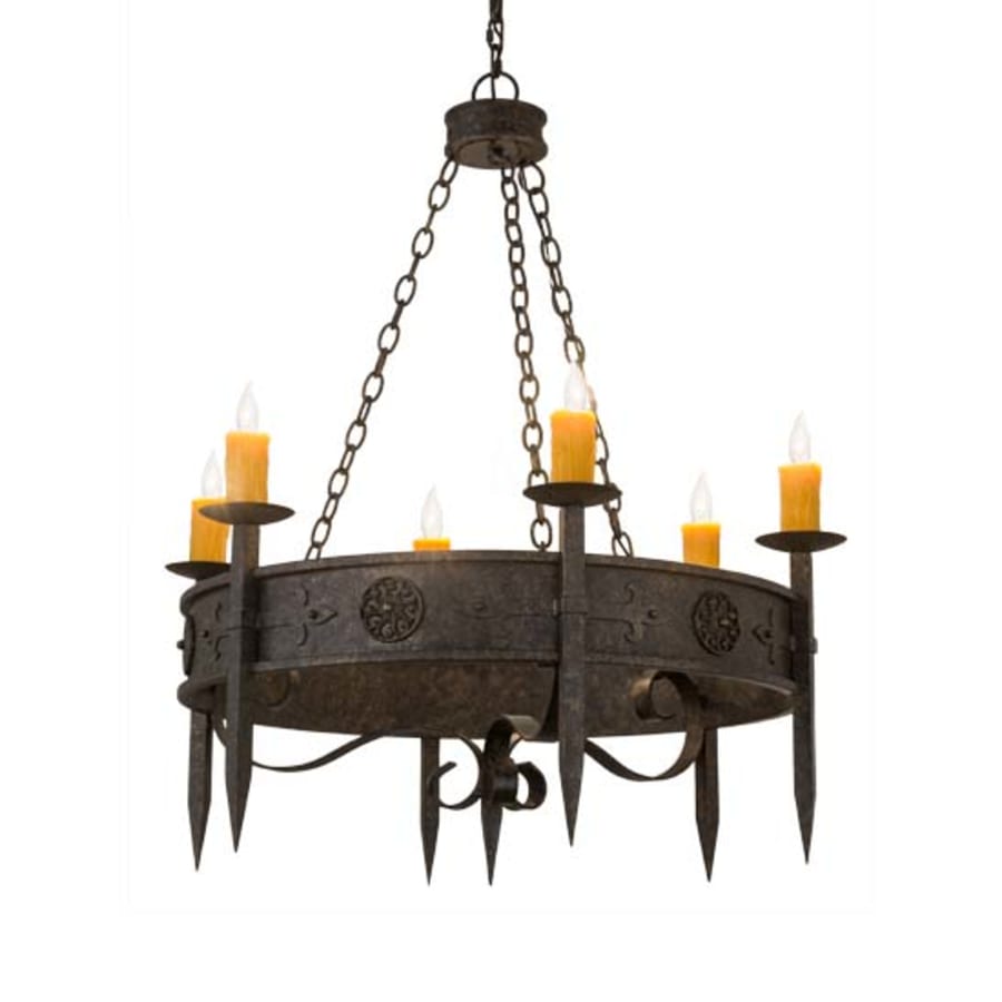 Meyda Tiffany Calandra 6 Light 36" Wide Taper Candle Style Chandelier