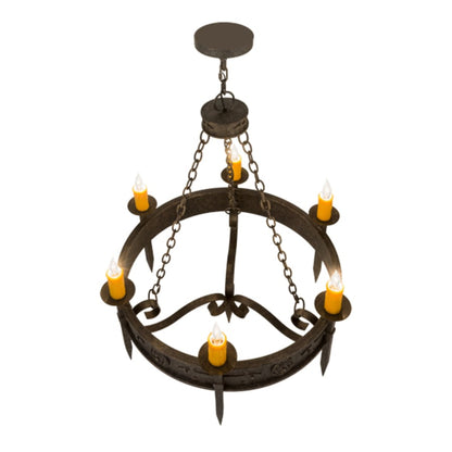Meyda Tiffany Calandra 6 Light 36" Wide Taper Candle Style Chandelier
