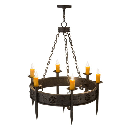 Meyda Tiffany Calandra 6 Light 36" Wide Taper Candle Style Chandelier