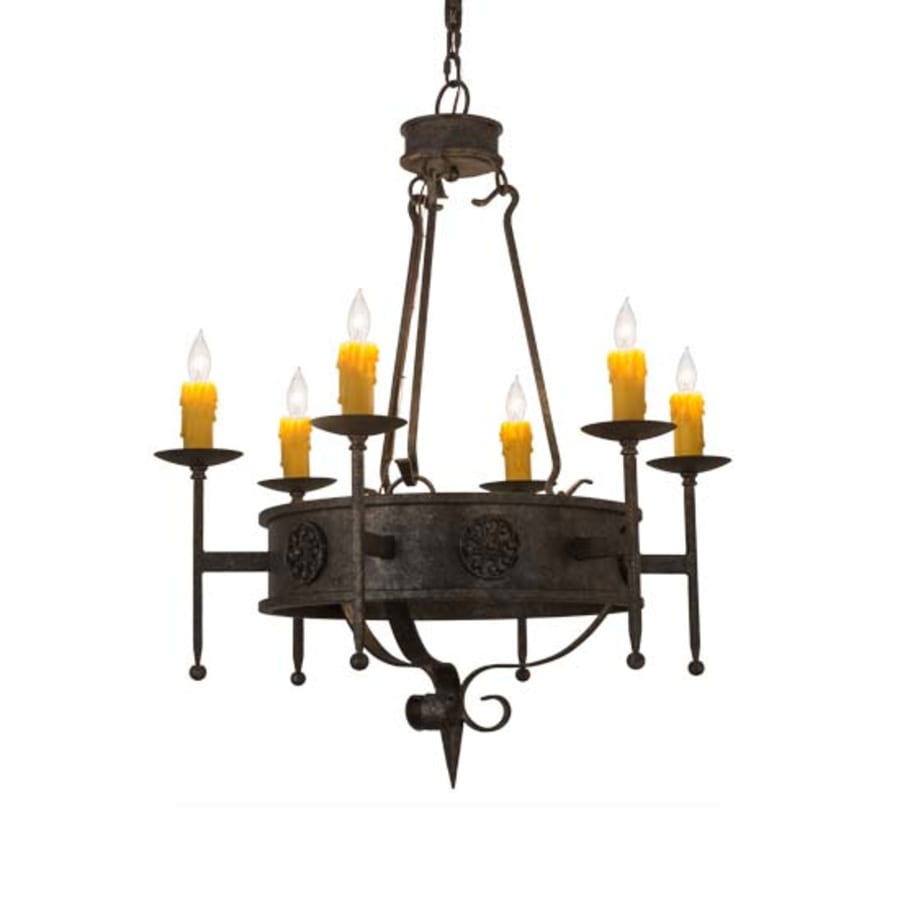 Meyda Tiffany Lorenzo 6 Light 30" Wide Taper Candle Style Chandelier