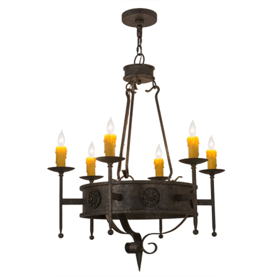 Meyda Tiffany Lorenzo 6 Light 30" Wide Taper Candle Style Chandelier
