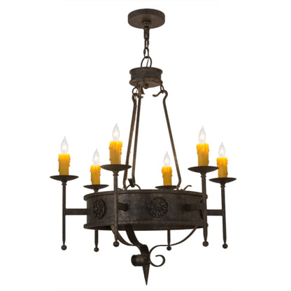 Meyda Tiffany Lorenzo 6 Light 30" Wide Taper Candle Style Chandelier
