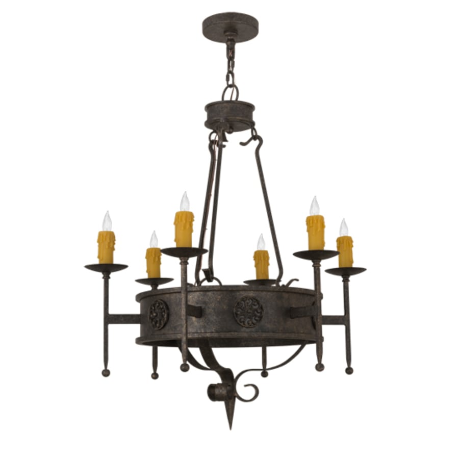 Meyda Tiffany Lorenzo 6 Light 30" Wide Taper Candle Style Chandelier