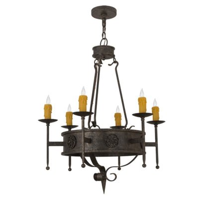 Meyda Tiffany Lorenzo 6 Light 30" Wide Taper Candle Style Chandelier