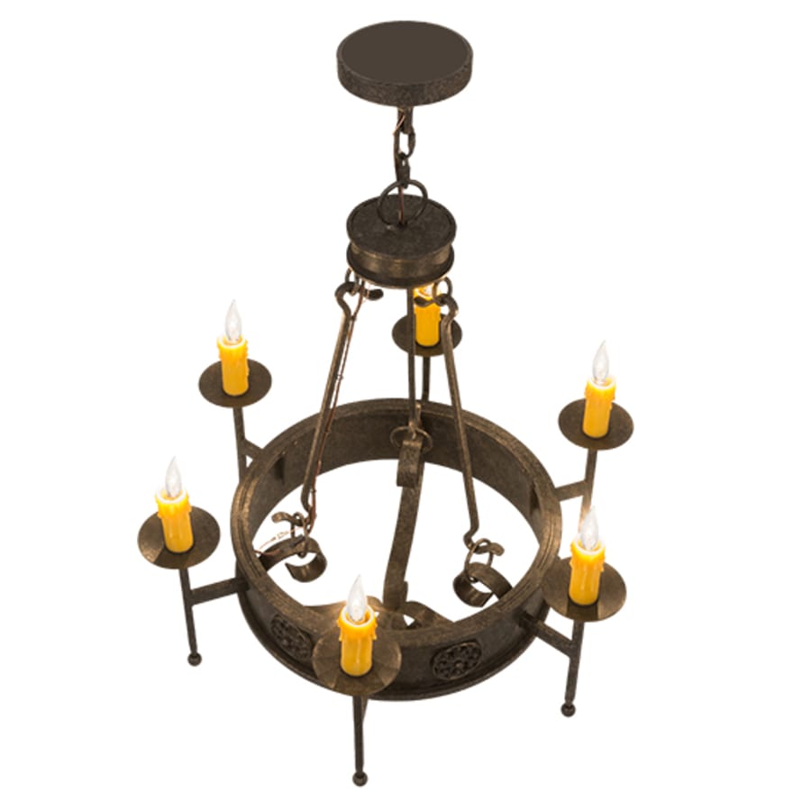 Meyda Tiffany Lorenzo 6 Light 30" Wide Taper Candle Style Chandelier