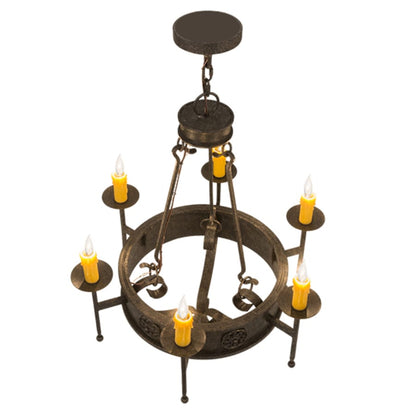Meyda Tiffany Lorenzo 6 Light 30" Wide Taper Candle Style Chandelier