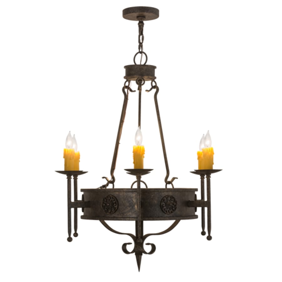 Meyda Tiffany Lorenzo 6 Light 30" Wide Taper Candle Style Chandelier