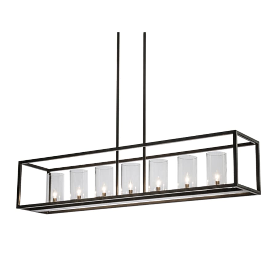 Meyda Tiffany Affinity Island 7 Light 60" Wide Taper Candle Linear Pendant