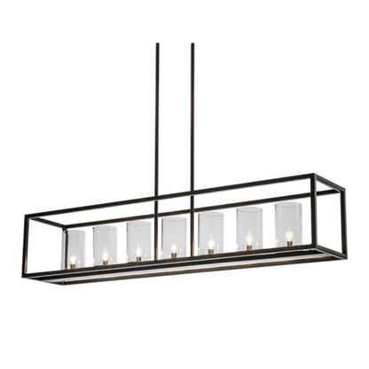 Meyda Tiffany Affinity Island 7 Light 60" Wide Taper Candle Linear Pendant