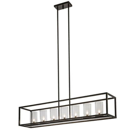 Meyda Tiffany Affinity Island 7 Light 60" Wide Taper Candle Linear Pendant