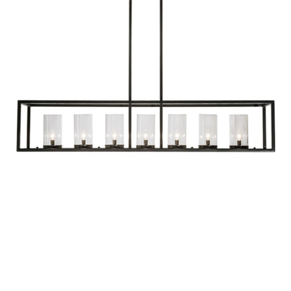 Meyda Tiffany Affinity Island 7 Light 60" Wide Taper Candle Linear Pendant