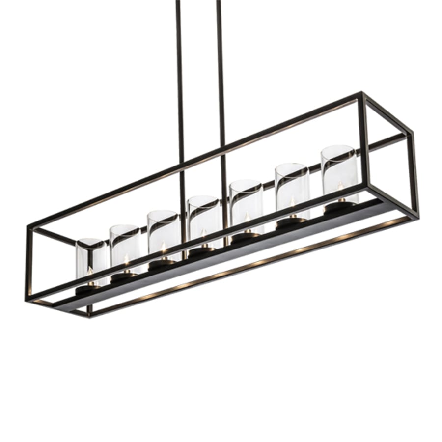 Meyda Tiffany Affinity Island 7 Light 60" Wide Taper Candle Linear Pendant
