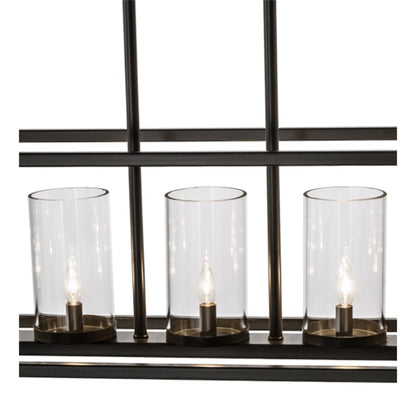 Meyda Tiffany Affinity Island 7 Light 60" Wide Taper Candle Linear Pendant