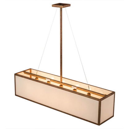 Meyda Tiffany Quadrato 5 Light 52" Wide Linear Pendant