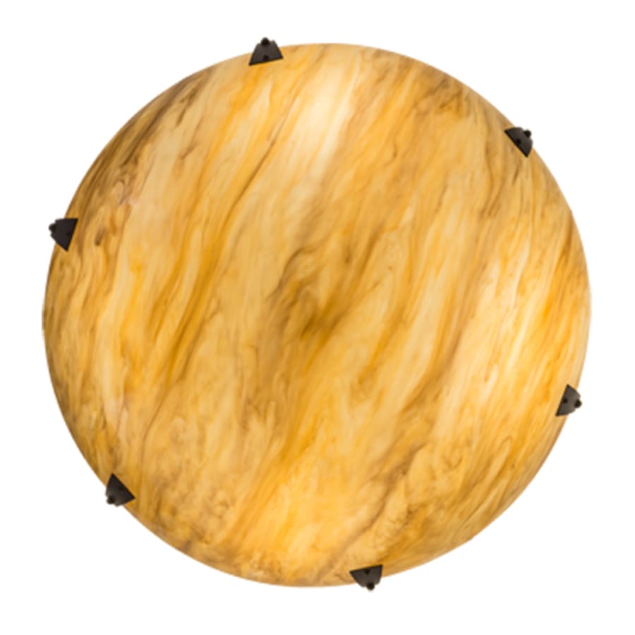 Meyda Tiffany Araneta 4 Light 37" Wide Semi-Flush Bowl Ceiling Fixture - Oil Rubbed Bronze Finish - GU24 Bulb Base