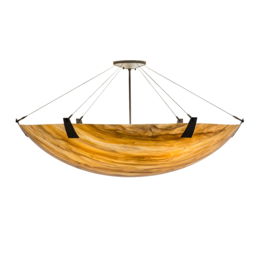 Meyda Tiffany Araneta 6 Light 49" Wide Semi-Flush Bowl Ceiling Fixture - Oil Rubbed Bronze Finish - GU24 Bulb Base
