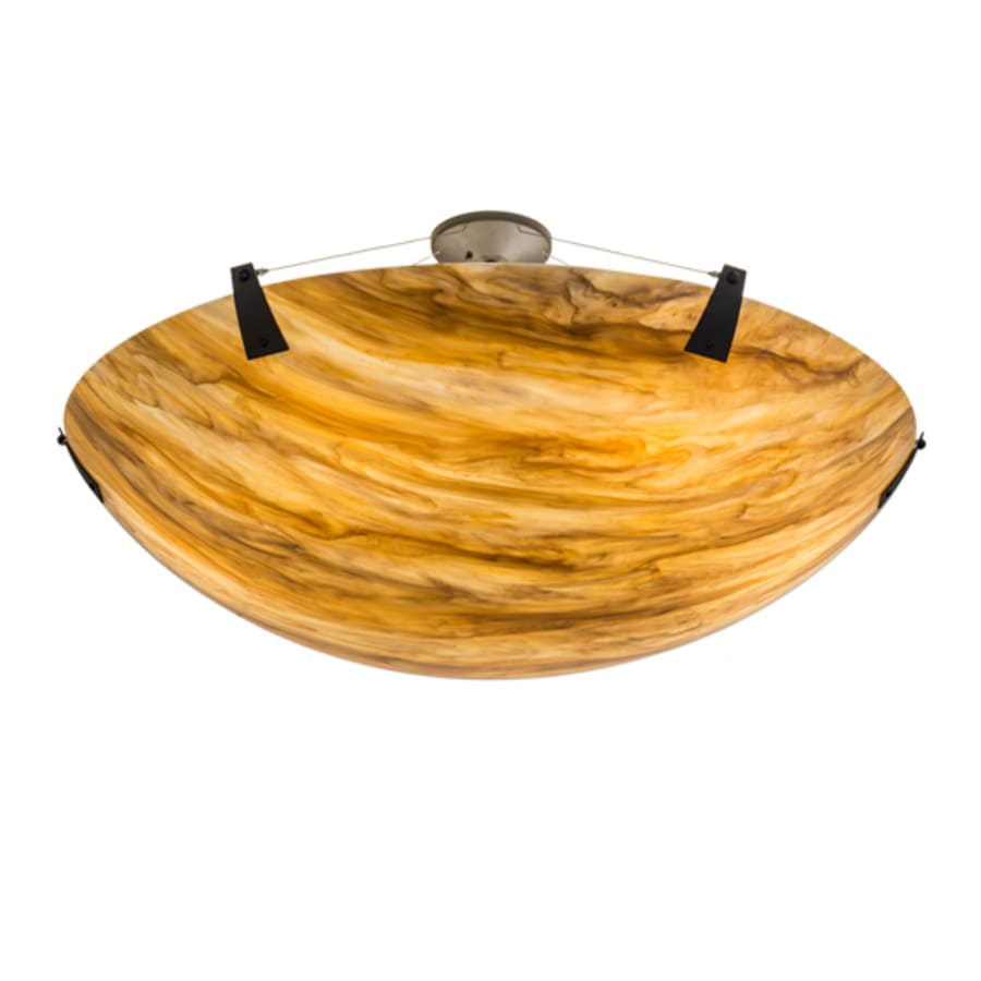 Meyda Tiffany Araneta 6 Light 49" Wide Semi-Flush Bowl Ceiling Fixture - Oil Rubbed Bronze Finish - GU24 Bulb Base