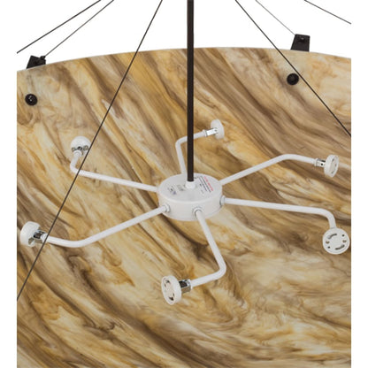 Meyda Tiffany Araneta 6 Light 49" Wide Semi-Flush Bowl Ceiling Fixture - Oil Rubbed Bronze Finish - GU24 Bulb Base