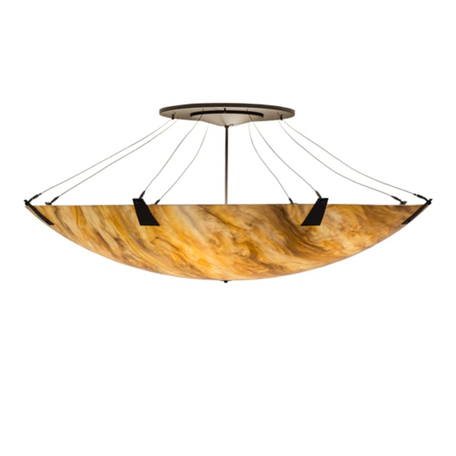 Meyda Tiffany Araneta 12 Light 61" Wide Semi-Flush Bowl Ceiling Fixture - Oil Rubbed Bronze Finish - Medium Bulb Base