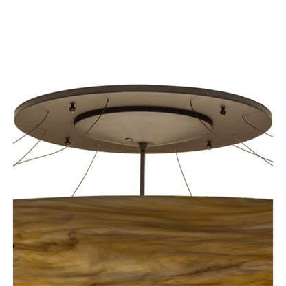 Meyda Tiffany Araneta 12 Light 61" Wide Semi-Flush Bowl Ceiling Fixture - Oil Rubbed Bronze Finish - Medium Bulb Base