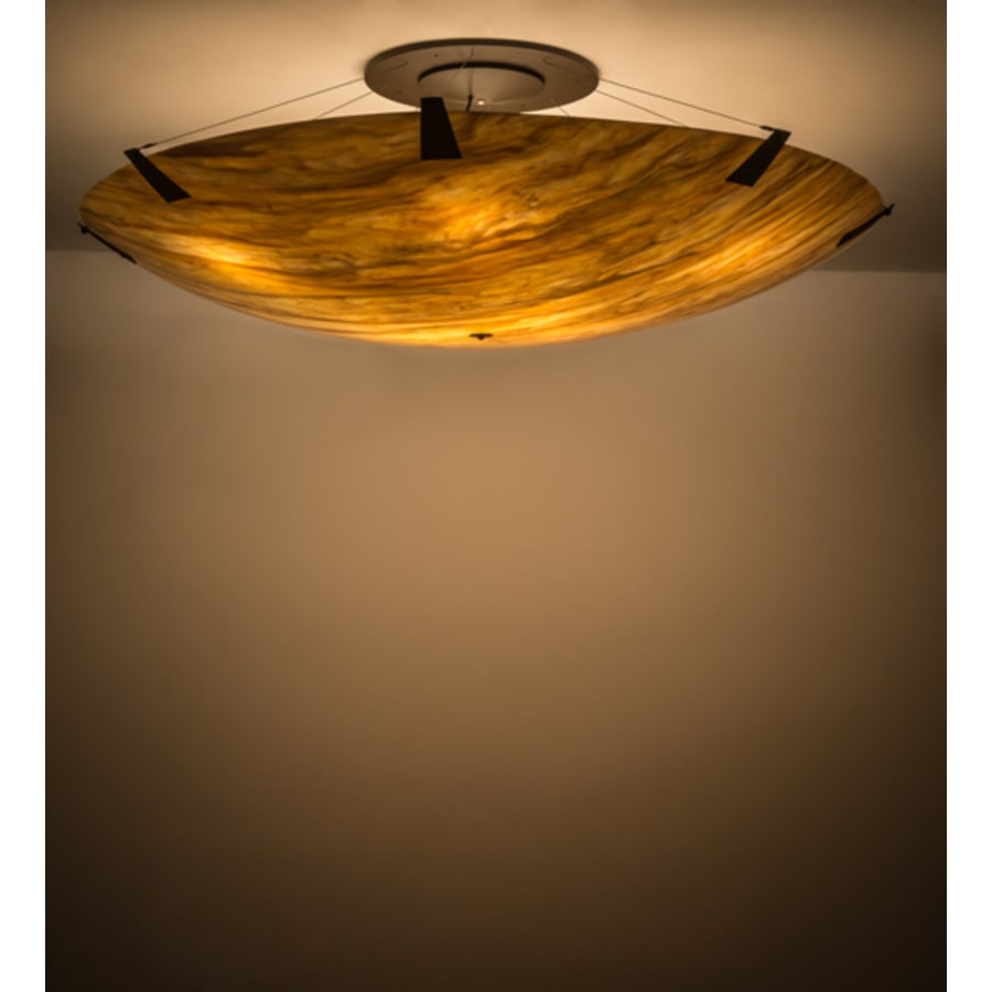 Meyda Tiffany Araneta 14 Light 72" Wide Semi-Flush Bowl Ceiling Fixture - Oil Rubbed Bronze Finish - GU24 Bulb Base