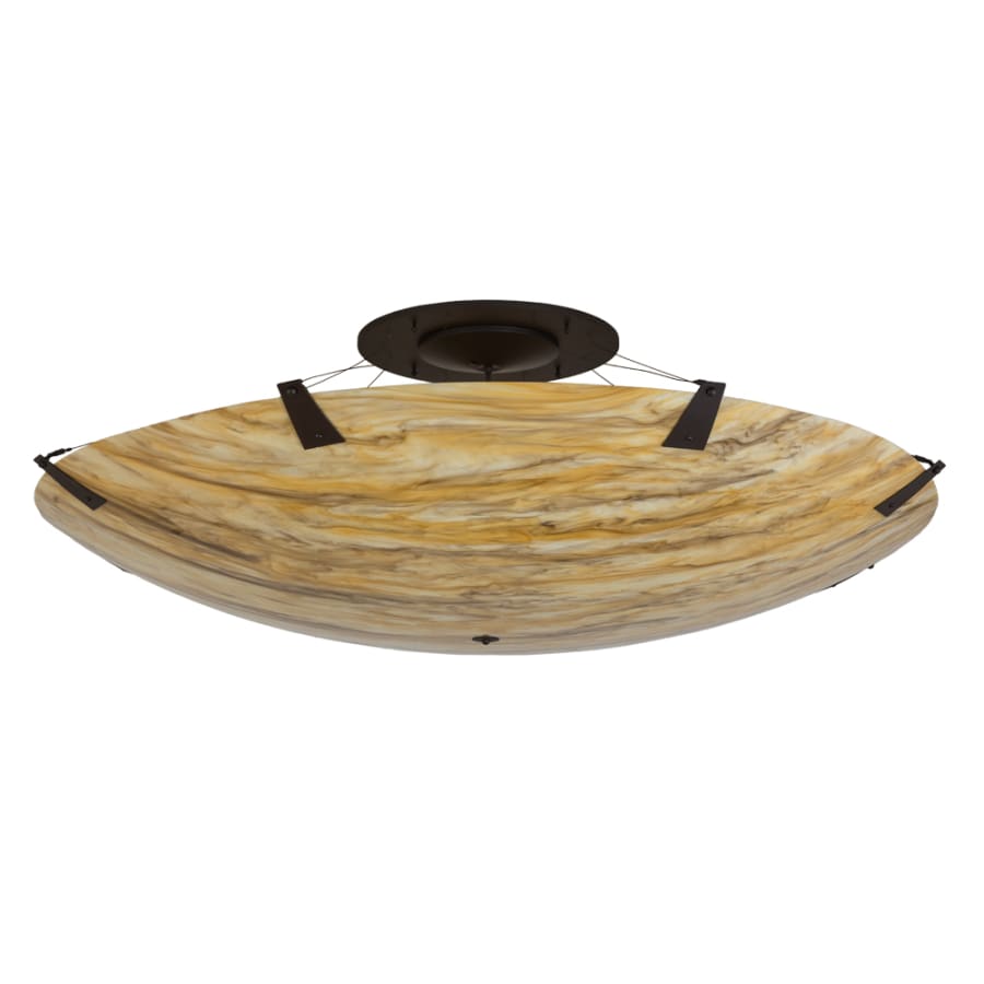 Meyda Tiffany Araneta 14 Light 72" Wide Semi-Flush Bowl Ceiling Fixture - Oil Rubbed Bronze Finish - GU24 Bulb Base