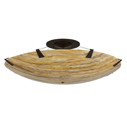 Meyda Tiffany Araneta 14 Light 72" Wide Semi-Flush Bowl Ceiling Fixture - Oil Rubbed Bronze Finish - GU24 Bulb Base