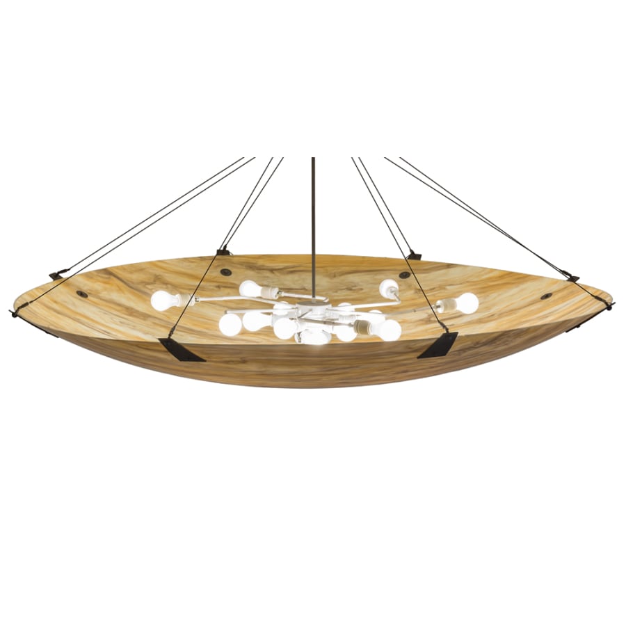 Meyda Tiffany Araneta 14 Light 72" Wide Semi-Flush Bowl Ceiling Fixture - Oil Rubbed Bronze Finish - GU24 Bulb Base