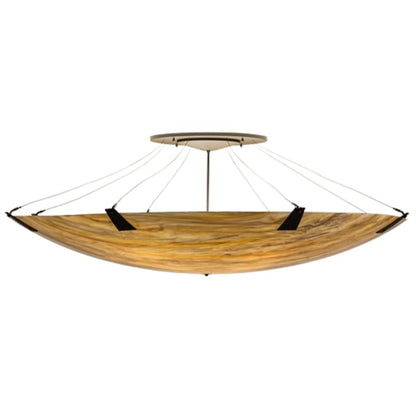 Meyda Tiffany Araneta 14 Light 72" Wide Semi-Flush Bowl Ceiling Fixture - Oil Rubbed Bronze Finish - GU24 Bulb Base