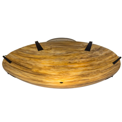 Meyda Tiffany Araneta 14 Light 72" Wide Semi-Flush Bowl Ceiling Fixture - Oil Rubbed Bronze Finish - GU24 Bulb Base