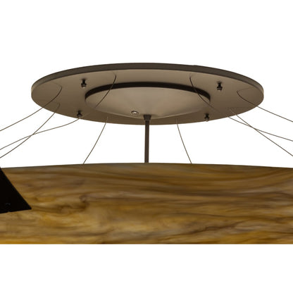 Meyda Tiffany Araneta 14 Light 72" Wide Semi-Flush Bowl Ceiling Fixture - Oil Rubbed Bronze Finish - GU24 Bulb Base