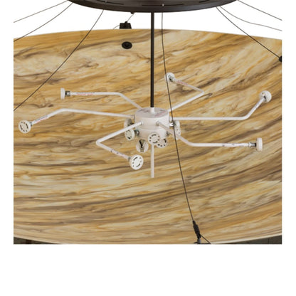 Meyda Tiffany Araneta 14 Light 72" Wide Semi-Flush Bowl Ceiling Fixture - Oil Rubbed Bronze Finish - GU24 Bulb Base
