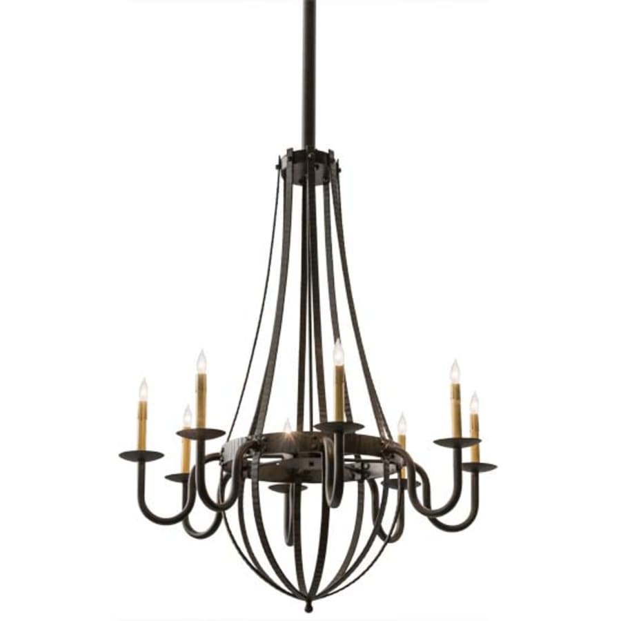 Meyda Tiffany Barrel Stave Metallo 8 Light 38" Wide Taper Candle Style Chandelier