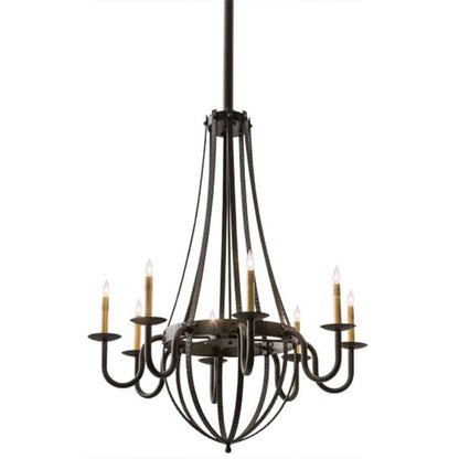 Meyda Tiffany Barrel Stave Metallo 8 Light 38" Wide Taper Candle Style Chandelier
