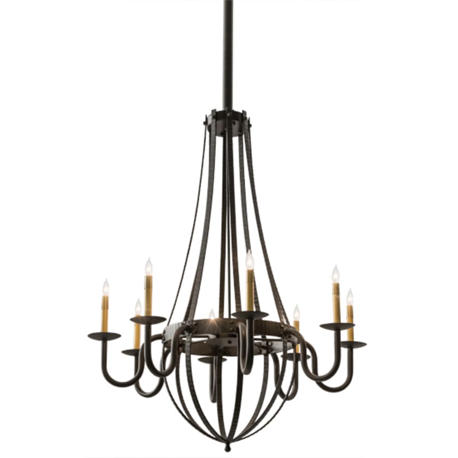 Meyda Tiffany Barrel Stave Metallo 8 Light 38" Wide Taper Candle Style Chandelier