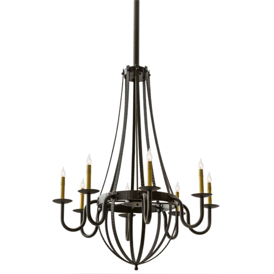 Meyda Tiffany Barrel Stave Metallo 8 Light 38" Wide Taper Candle Style Chandelier