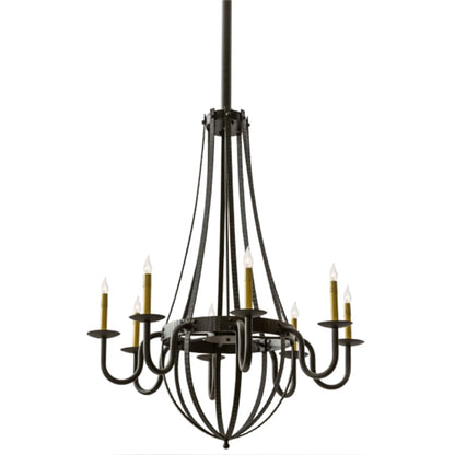 Meyda Tiffany Barrel Stave Metallo 8 Light 38" Wide Taper Candle Style Chandelier