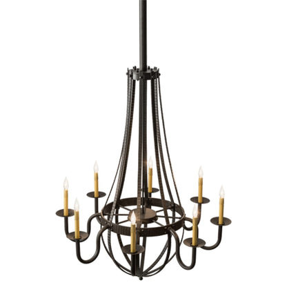 Meyda Tiffany Barrel Stave Metallo 8 Light 38" Wide Taper Candle Style Chandelier