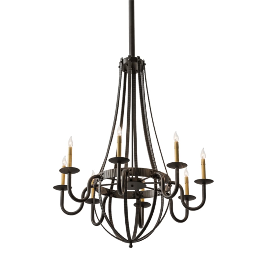 Meyda Tiffany Barrel Stave Metallo 8 Light 38" Wide Taper Candle Style Chandelier